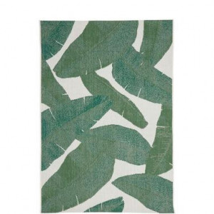 Covor JIANGSU, polipropilena, alb/verde, 120 x 170 cm
