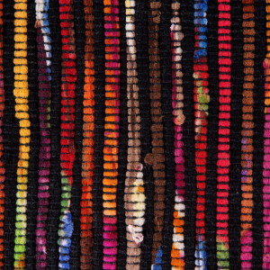 Covor lucrat manual Bartin, multicolor închis, 80 x 150 cm - Img 4