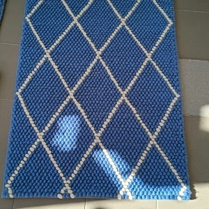 Covor My Home, lana, albastru, 80 x 150 cm - Img 2