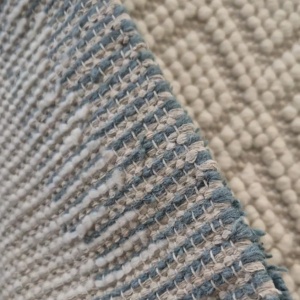 Covor My Home, lana/ bumbac/ poliester, bej/turcoaz, 120 x 180 cm