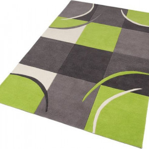 Covor Theko Exclusiv_GW, textil, gri/verde/alb, 60 x 90 cm