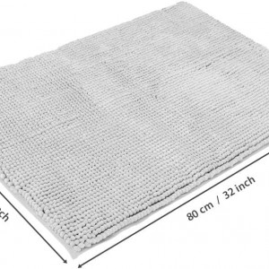 Covoras de baie ANSIO, microfibra, alb, 50 x 80 cm - Img 3