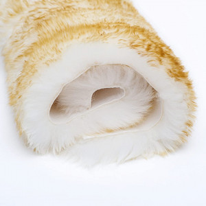 Covoras de blana DERWENT, piele naturala de oaie, alb afumat, 60 x 90 cm - Img 4
