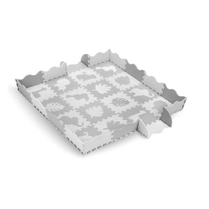 Covoras de joaca Puzzle 150x150 cm, Momi Zawi - Grey - Img 1