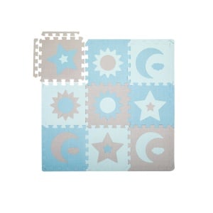 Covoras de joaca puzzle 93x93 cm Momi, Nebe - Blue - Img 2