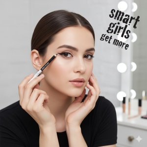 Creion de ochi dual Smart Girls Get More, Rezistent la Apa, Textura Moale, Acoperire Intensa - Creion Dermatograf - Img 2