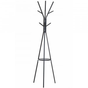 Cuier Dorian, MDF/metal, negru, 180 x 45 x 45 cm - Img 1