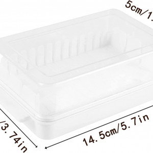 Cutie pentru depozitarea untului Luatuer, cu capac, plastic, 14,5 x 9,5 x 5 cm - Img 7
