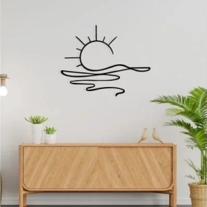 Decor de perete din metal 55x44 cm, metal 100% grosime 1.2mm, negru - Verificat B · Re-Bloom - Img 2