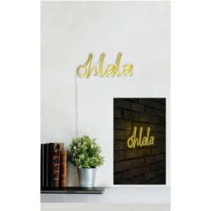 Decor de perete Re-Bloom, LED, PVC, alb/galben, 36 x 2 x 15 cm - Img 2