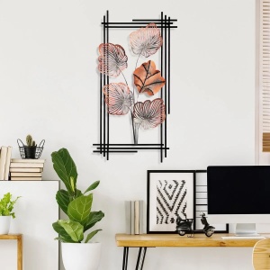 Decor de perete Re-Bloom, model floral, multicolor, 48 x 87 x 4 cm - Img 4