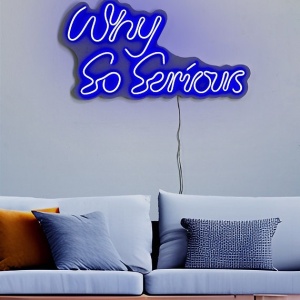 Decor de perete Re-Bloom, Why So Serious, LED, PVC, albastru, 28,5 x 54 cm - Img 2