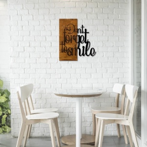 Decor de perete Wallity, lemn natural si metal, 47x58cm, Maro/Negru - Verificat A · Re-Bloom - Img 3