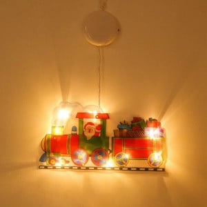 Decoratiune cu LED-uri de Craciun XQMMGO, PVC, multicolor, 18 x 23 cm