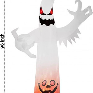 Decoratiune fantoma gonflabila iluminata pentru Halloween YIZHIHUA, poliester, multicolor, 243 cm - Img 6