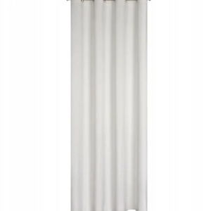 Draperie Ebern Designs din catifea albă imaculată cu textură fină, dimensiuni 140x250cm pentru ferestre standard
