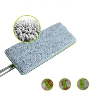 EasyGleam set mop plat + galeata 2 camere, maner inox 131cm, cap mop microfibra 32x12.5cm, galeata 39x23x19cm 5.42L, 1 rezerva inclusa - Verificat A · Re-Bloom - Img 3