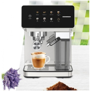 Espressor digital cu rezervor lapte Heinner CreamyBlend HEM-LK20DMLK, 1350W, 20 bar, capacitate rezervor apa detasabil 1.6L, rezervor lapte detasabil 0.5L, panoul digital si control tactil, RESIGILAT, GARANTIE 1 AN - Img 4