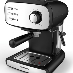 Espressor Heinner HEM-1100BKX, 850W, 15bar, rezervor detasabil 1.2L, Negru/Inox