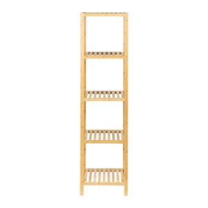 Etajera depozitare KL273, cu 5 rafturi, lemn, 33x37x140 cm, multifunctional, natur - Img 2