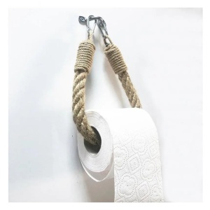 Evila Originals suport de hartie igienica 14x22 cm, franghie naturala si metal, design modern, bej - Verificat A · Re-Bloom - Img 6