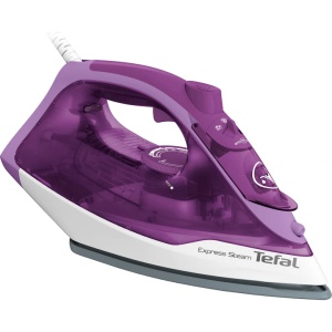 Fier de calcat Tefal Express Steam FV2835E0, 2400W, Jet de abur 160 g/min, abur variabil 0-35 g/min, 270 ml, violet, Resigilat, Grad A