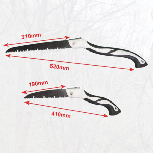 Fierastrau pliabil MANMEMU, otel inoxidabil/plastic, alb/negru, 62 cm - Img 5