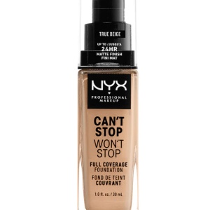 Fond de ten NYX PM Can't Stop Won't Stop 8 True Beige, 30 mll, Resigilat, Grad A