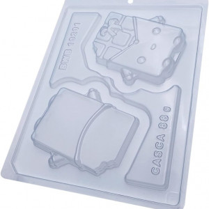 Forma pentru ciocolata BWB 10201, silicon/plastic, transparent, 18,5 x 24 cm - Img 1
