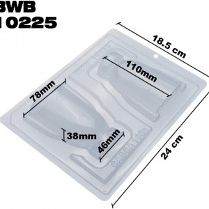 Forma pentru ciocolata BWB 10225, silicon/plastic, transparent, 18,5 x 24 cm