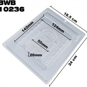 Forma pentru ciocolata BWB 10236, silicon/plastic, transparent, 18,5 x 24 cm - Img 5