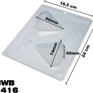 Forma pentru ciocolata BWB 1416, silicon/plastic, transparent, 18,5 x 24 cm - Img 7