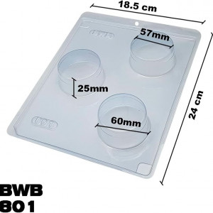Forma pentru ciocolata BWB 801, silicon/plastic, transparent, 18,5 x 24 cm