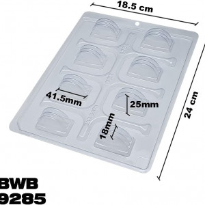 Forma pentru ciocolata BWB 9285, silicon/plastic, transparent, 18,5 x 24 cm - Img 5