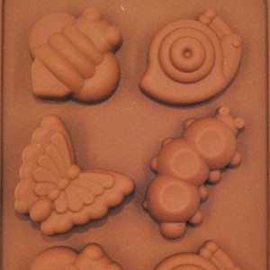 Forma pentru prajituri Selecto Bake, insecte, silicon, maro, 19 x 11 x 2,3 cm - Img 3