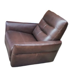 Fotoliu recliner Places of Style, piele, maro, 90 x 90 x 45 cm - Img 2