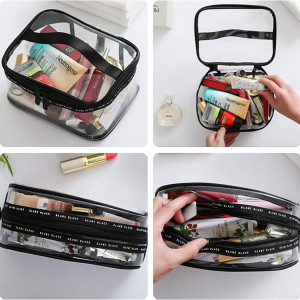 Geanta cosmetica Changrongsheng, PVC, transparent, 21 x 15.5 x 10 cm - Img 6