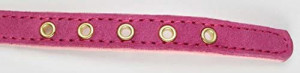 Guler cu papion si clopotel pentru caini Mcdobexy, piele PU/metal/ textil,roz/auriu, M, 29-38 cm - Img 5