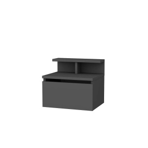 Hanah Home noptiera, PAL melaminat 18mm, 39.8x31.9x35 cm, antracit - Verificat A · Re-Bloom