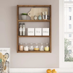 Hanah Home raft de perete 43.2x9x60 cm, PAL 18mm melaminat, nuc - Verificat A · Re-Bloom - Img 4