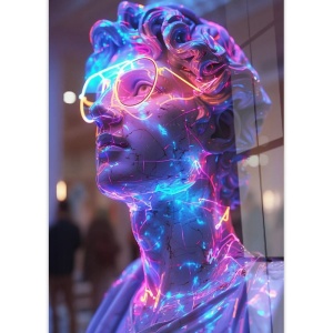 Hhlneon tablou decorativ pe sticla securizata 70x100 cm, multicolor - Verificat A · Re-Bloom