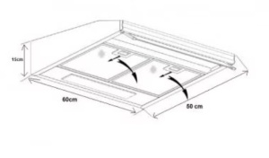 Hota traditionala Heinner CH-400, Putere de absorbtie 326.4 mc/h, 2 Motoare, 3 Trepte putere, Iluminare LED, Filtru lavabiil, 60 cm, Alb - Img 3