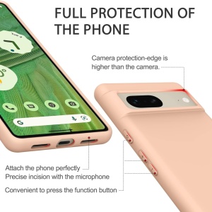 Husa de protectie pentru Google Pixel 7 Ak, silicon, roz deschis, 6,3 inchi