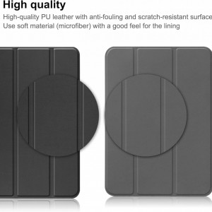 Husa de protectie  pentru iPad A 10-a generatie Fitudoos, piele PU, negru, 10,9 inchi