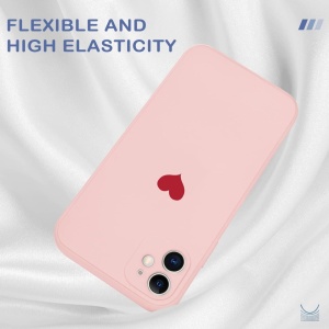 Husa de protectie pentru iPhone 11 Newseego, silicon, roz/rosu, 6,1 inchi