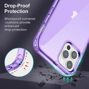 Husa de protectie pentru iPhone 12 Pro Max JETech, TPU, violet, 6,7 inchi