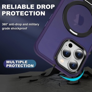 Husa de protectie pentru iPhone 12 Pro Max Potok, TPU, violet inchis, 6,7 inchi