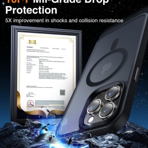 Husa de protectie pentru iPhone 14 Pro Max Meifigno, magnetic, TPU, negru, 6,7 inchi