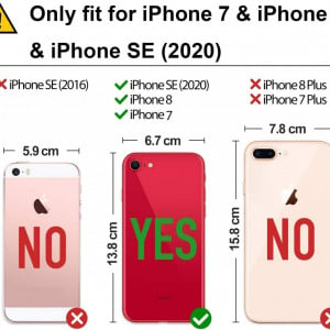 Husa de protectie pentru iPhone 7/8/SE 2020/SE 2022 Aisenth, piele PU, roz, 4.7 inchi