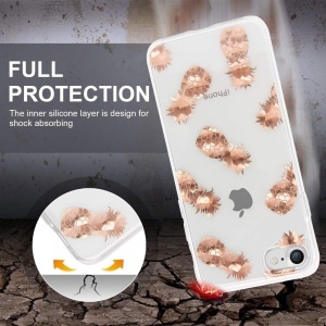 Husa de protectie pentru iPhone 7/iPhone 8/iPhone SE (2020) Imikoko, TPU, transparent/rose gold, 4,7 inchi